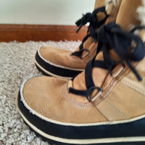 Sorel Tovoli II Suede Curry Tan Waterproof Winter Snow Boots NL2089-373 Size 5 - Picture 5 of 14